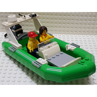樂高 60014 拆賣 綠色 橡皮艇 快艇 船 人偶 配件 絕版