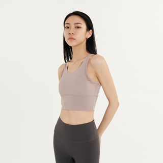 【GLADE.】Chic 中強度削肩 美背圓領運動內衣 (沙棕) Sports Bra Top 現貨