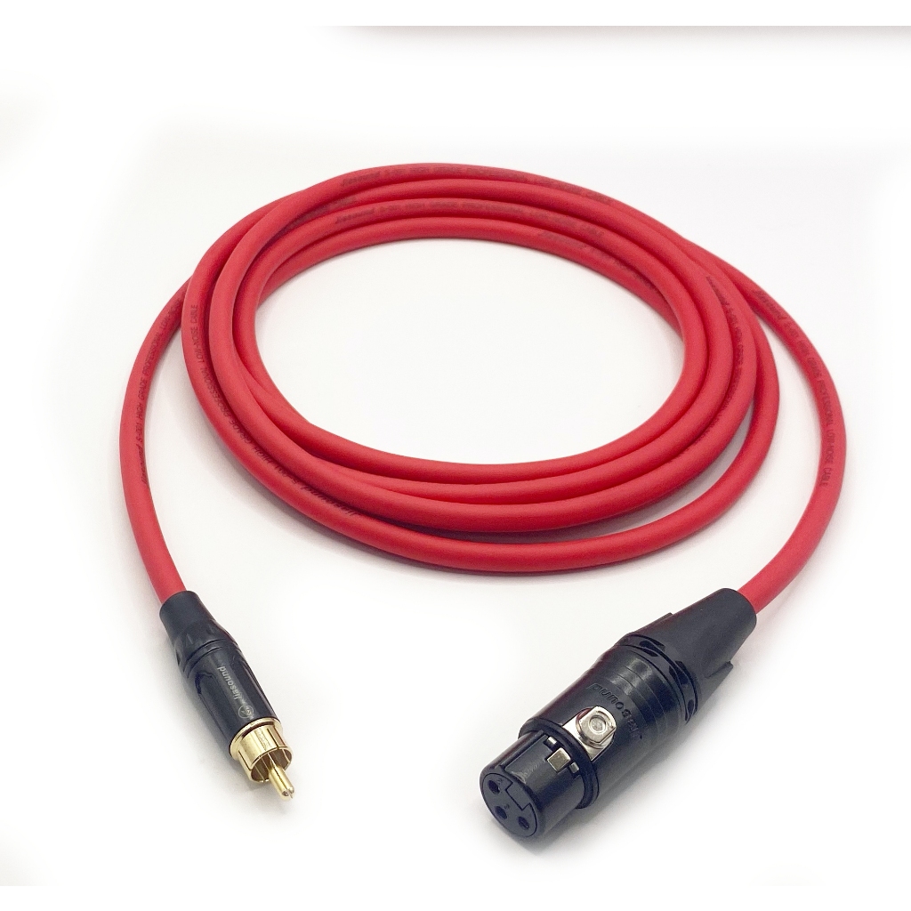 免運 RCA-XLR母 紅色 多色可選 台製 含發票 麥克風線 XLR 非平衡線 MIC 麥線 監聽線 音樂線材