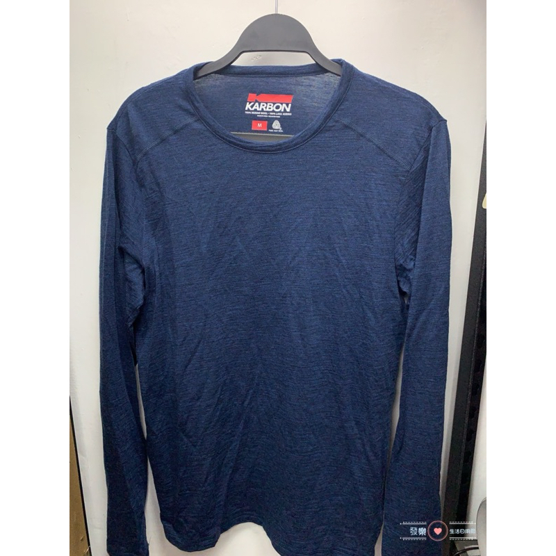 🍀發樂生活日用館🍀 KARBON 男美麗諾羊毛長袖上衣 #1048027