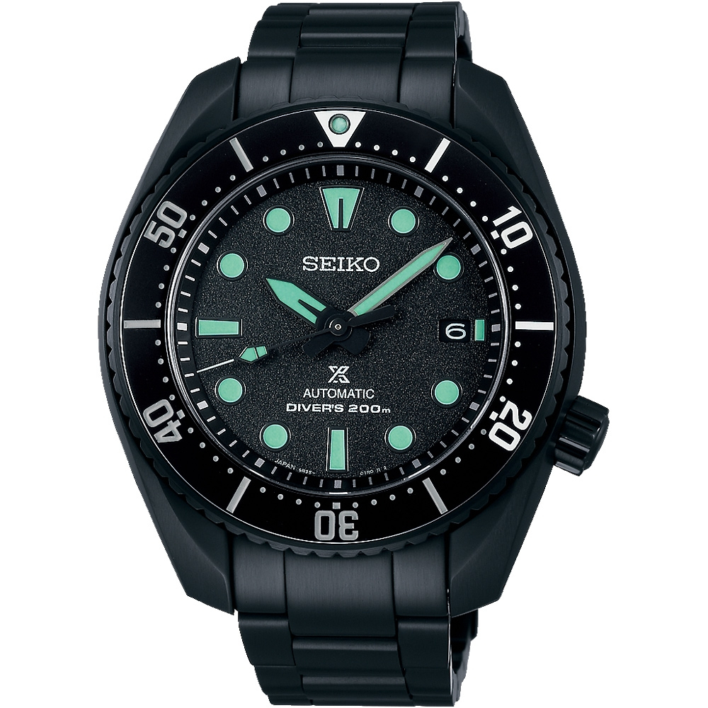 SEIKO 精工 黑標 Prospex 限量 黑潮夜視 機械錶 45mm (SPB433J1/6R35-03A0SD)