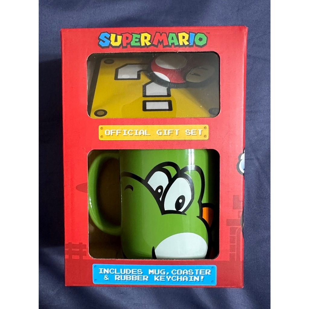 全新 711 超級瑪利歐 耀西馬克杯 蘑菇鑰匙圈 問號杯墊 Super Mario Yoshi 交換禮物 送禮 卡通