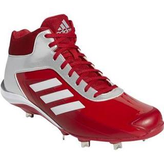 ☆現貨屋☆ Adidas 棒球鋼釘鞋 adizero Stabile Mid 棒球釘鞋 EG2383 紅白銀 25.5