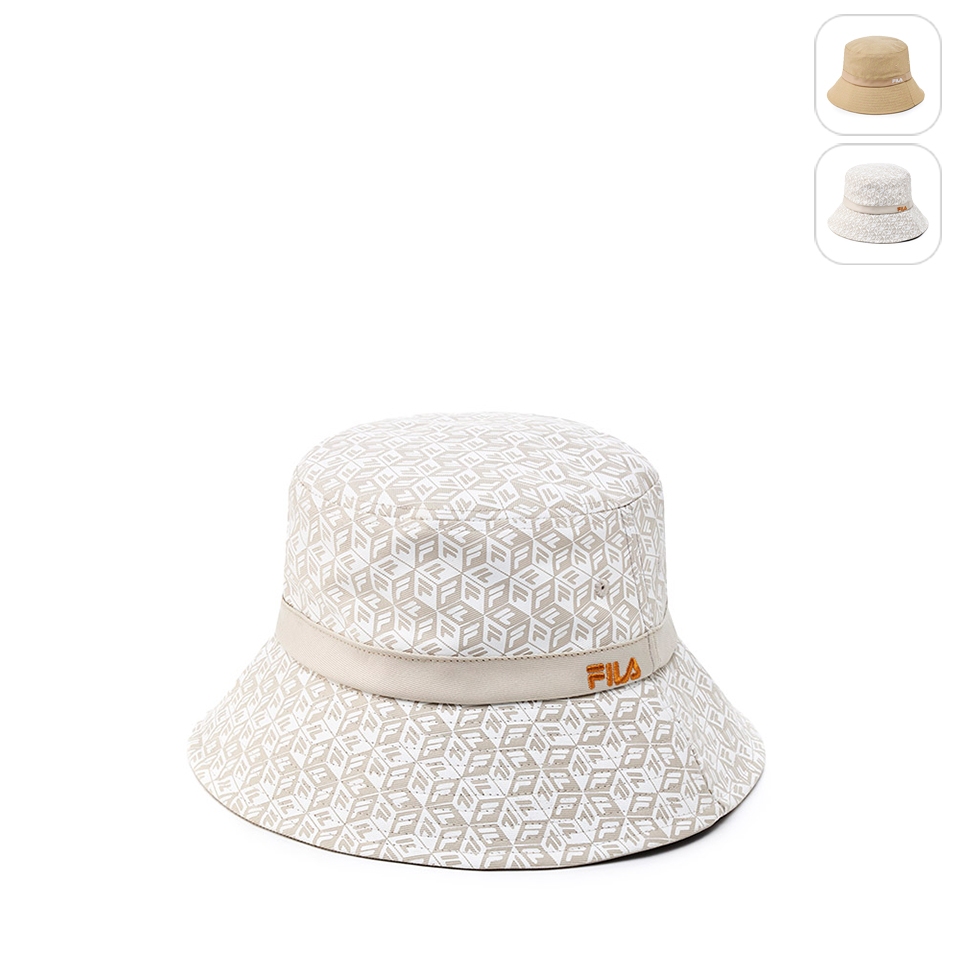 【FILA】時尚筒帽-米色 HTX-5206-IV