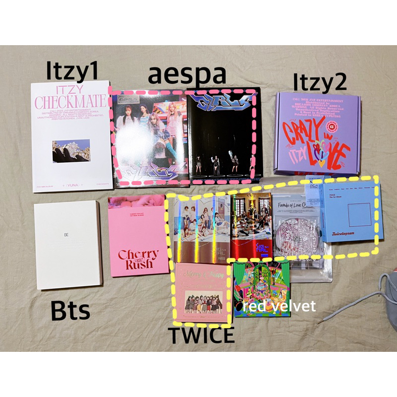 TWICE BTS Itzy red velvet 空專