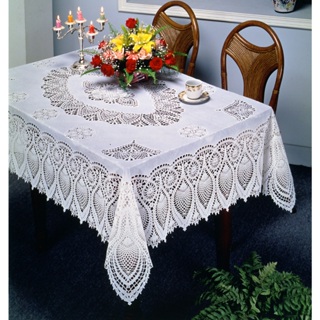 *桌巾工坊* 135 x 180 cm 鏤空 塑膠桌巾 (共 2 色) 防水桌巾 長方形桌巾