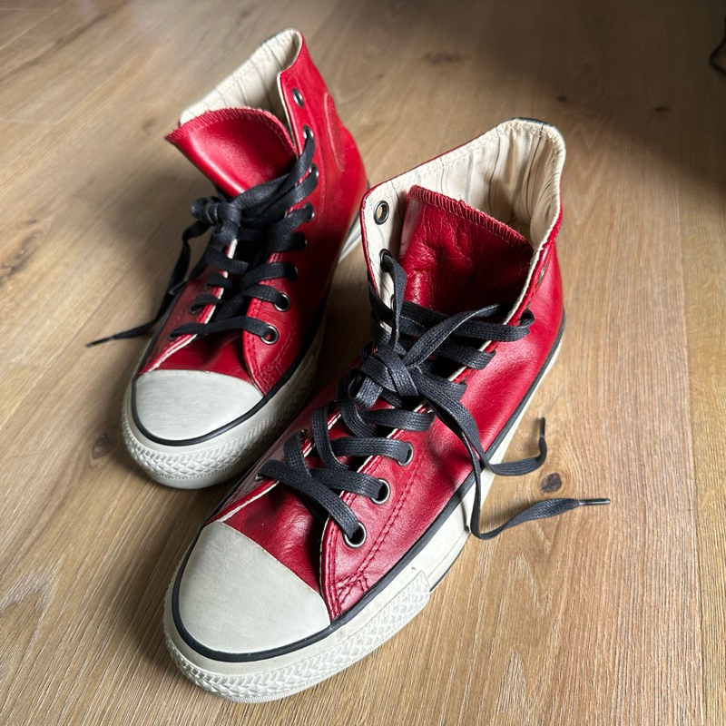 全新Converse x John Varvatos 復古酒紅皮革仿舊聯名款