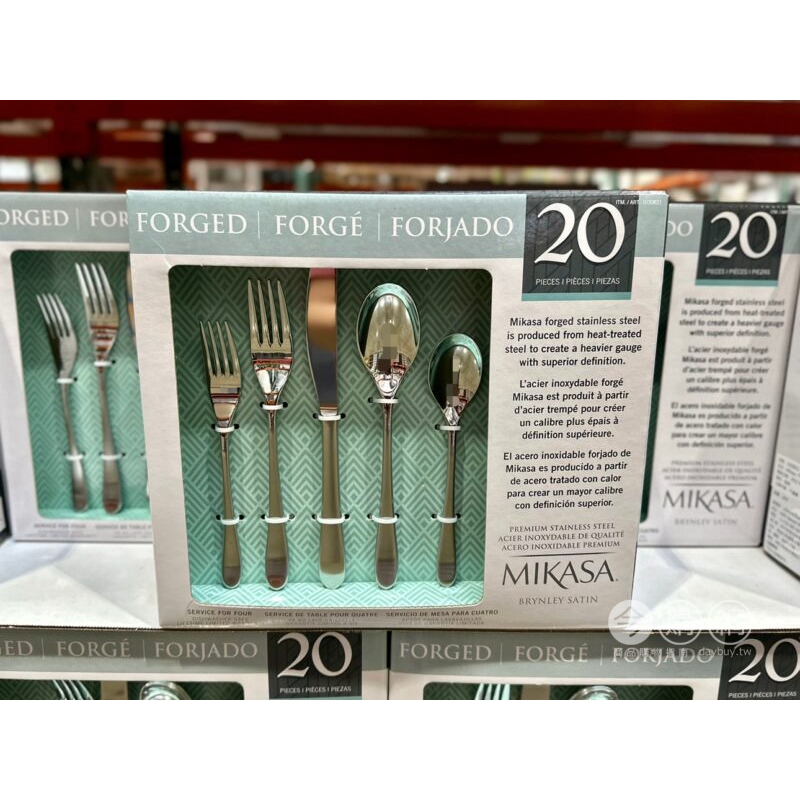 MIKASA FLATWARE 不鏽鋼餐具20件組#1630831四人份霧面把手設計，質感加分