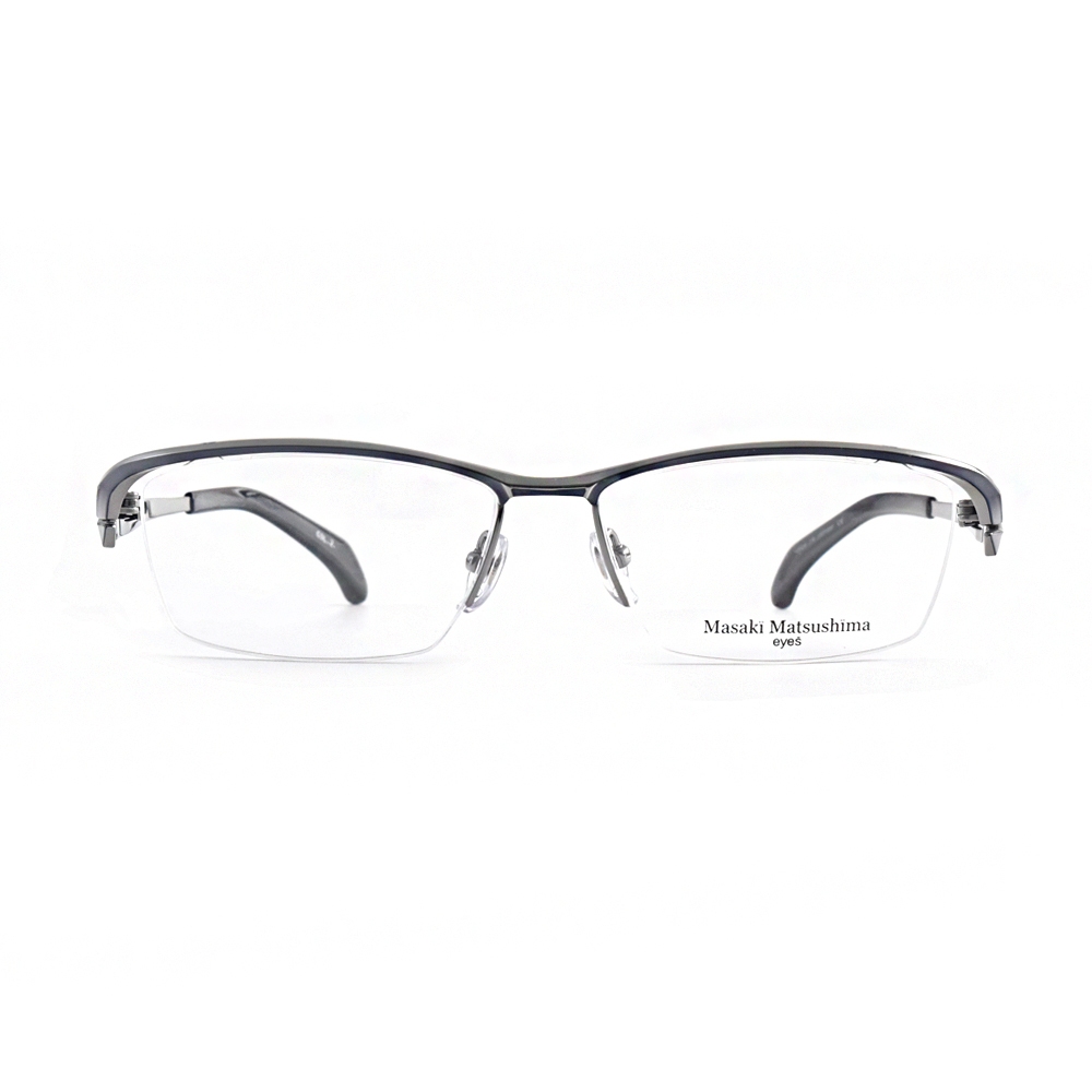 Masaki Matsushima 光學眼鏡 MF1270 C2 流線型半框 日本 鈦 - 金橘眼鏡