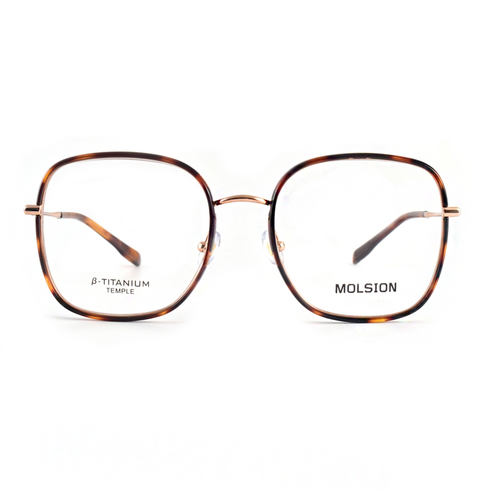 MOLSION 光學眼鏡 MJ6150 B20 多邊形大方框 - 金橘眼鏡