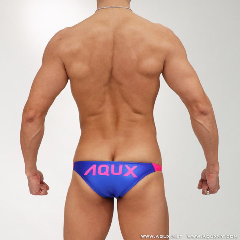 AQUX 低腰三角泳褲 粉紅藍色Brazilian Bikinis "Blue" [SBK3913]