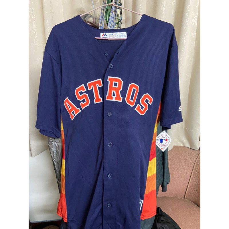 mlb 太空人 球衣 棒球衣 短袖 帽t 全新 majestic mn mitchell ness