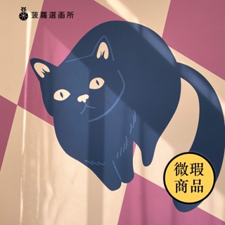 【樣畫】貓奴視角 - 插圖掛畫/客廳裝飾/玄關掛畫
