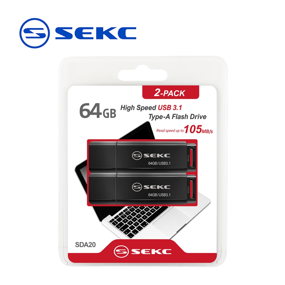 SEKC 64GB USB 3.1 SDA20 高速隨身碟-兩入裝(SDA202P64G)