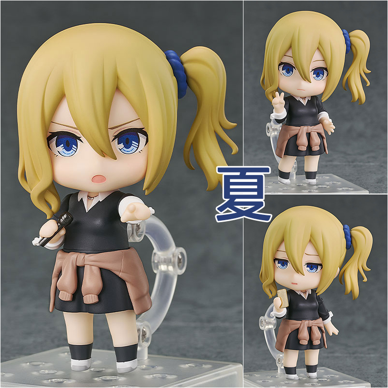 《夏本舖》代理 GSC 黏土人 2257 輝夜姬想讓人告白 早坂愛 書包 麥克風 智慧型手機 混血兒 制服 學生 Q版