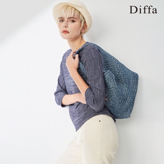 【Diffa】波浪織紋飛鼠袖針織衫4768-8103