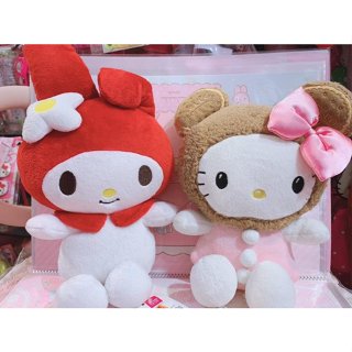 ♥小花花日本精品♥ Hello kitty 美樂蒂 絨毛玩偶娃娃 床頭娃娃 居家擺飾 50022003
