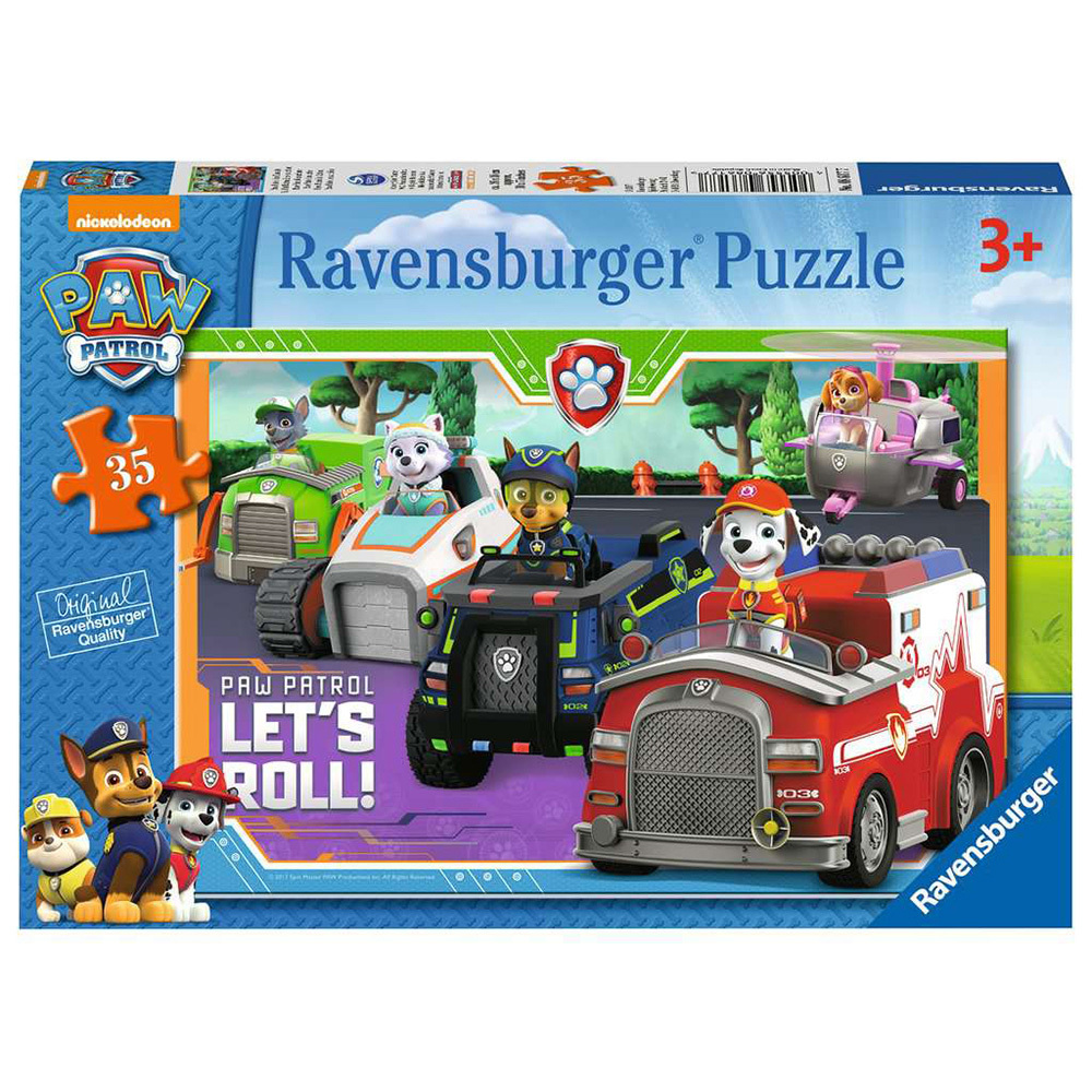 德國Ravensburger 維寶拼圖-汪汪隊坐車(35P)