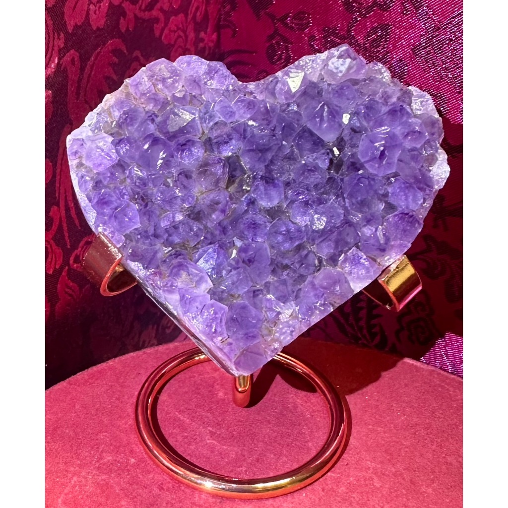 🔥頂級烏拉圭🔥愛心紫水晶🔥愛心型晶鎮🔥愛情守護石🔥315g