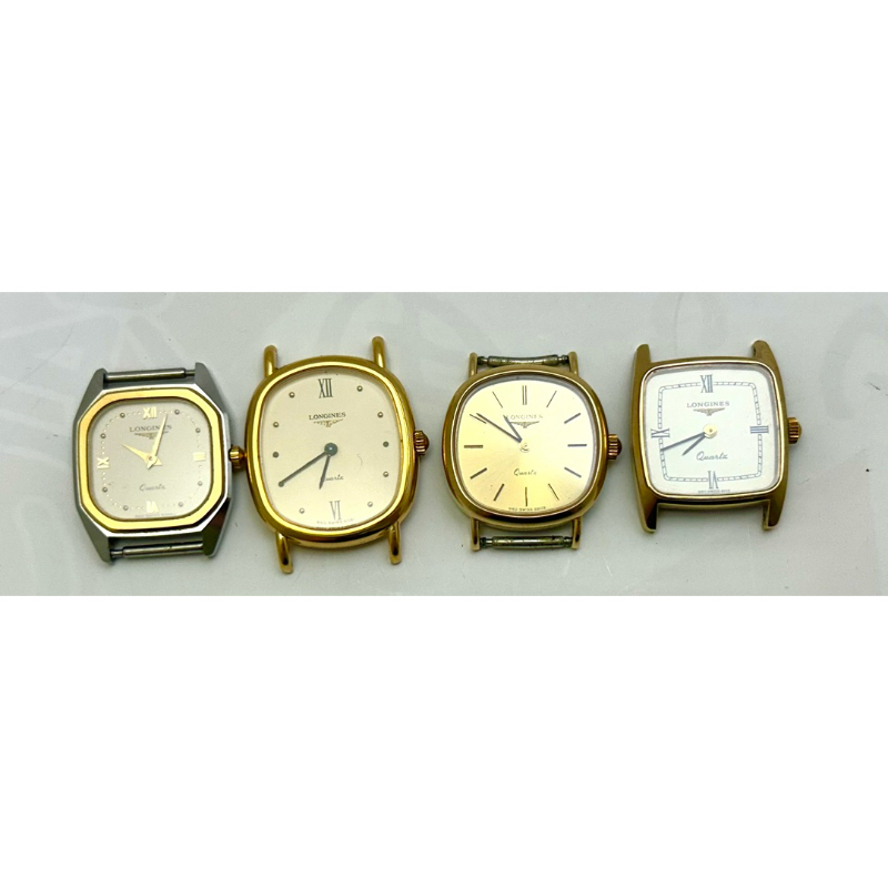 LONGINES浪琴石英錶/零件錶/自行維修--大小錶徑都,供喜歡拆卸或練習維修的舊錶
