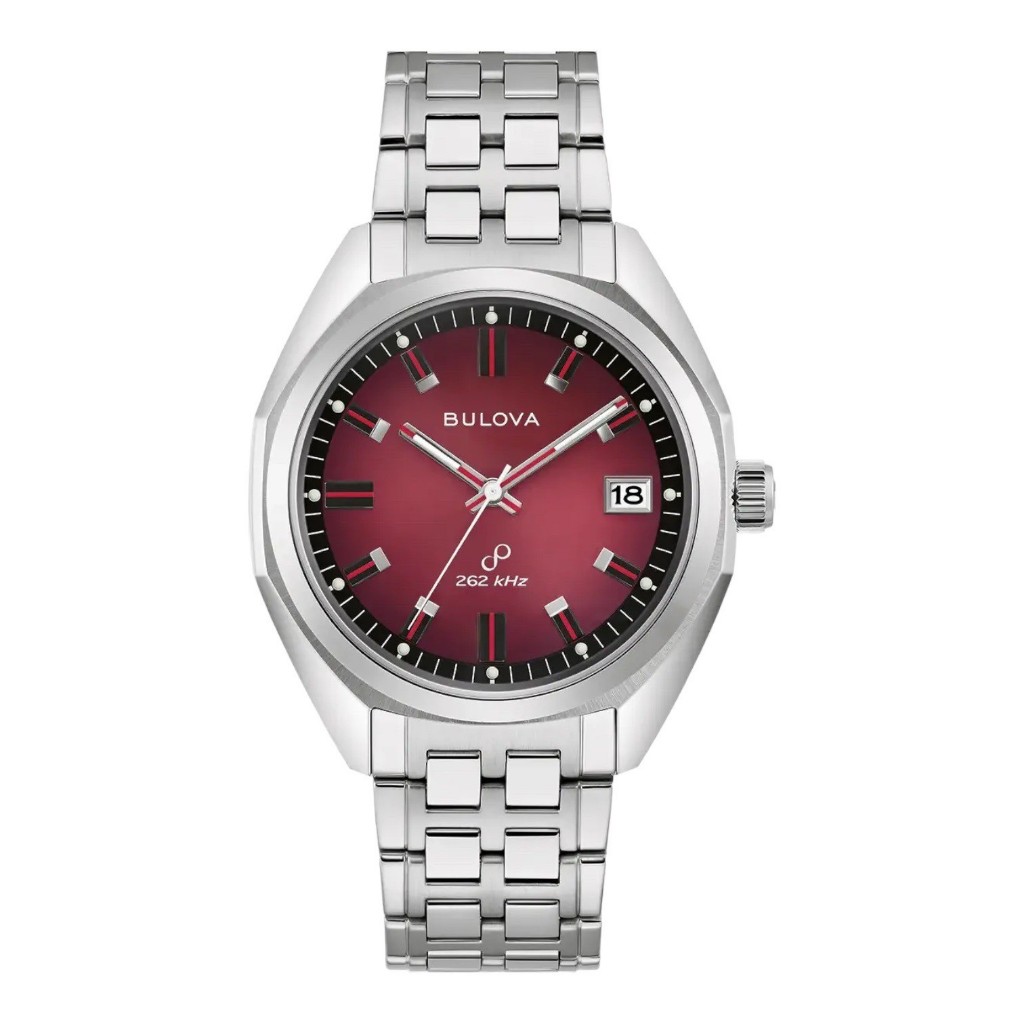 【BULOVA 寶路華】復古時尚高振頻石英腕錶 96B401 40mm 現代鐘錶