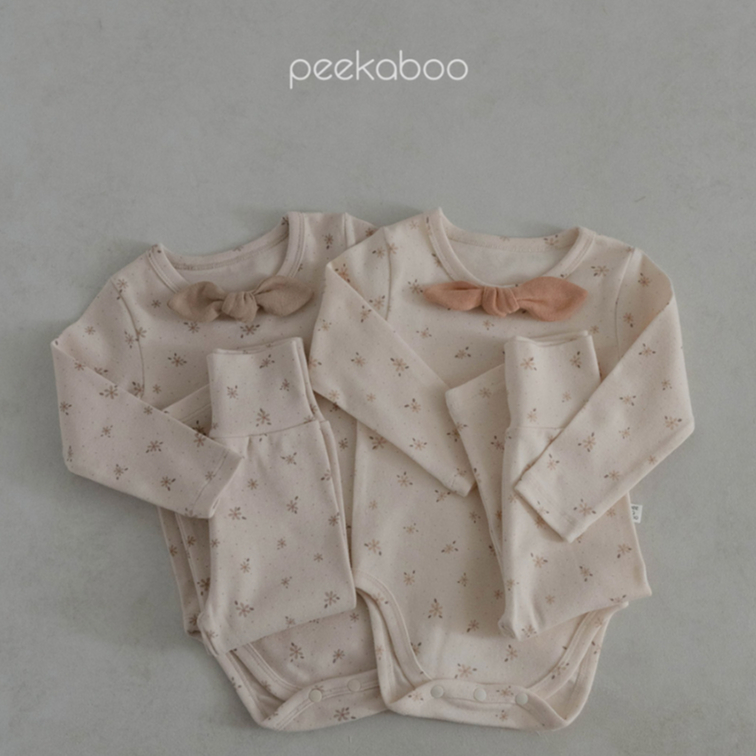 peekaboo 雛菊絲帶寶寶套裝｜嬰兒包屁衣 女寶 兒童睡衣 女童 寶寶衣服 嬰兒衣服 韓國童裝