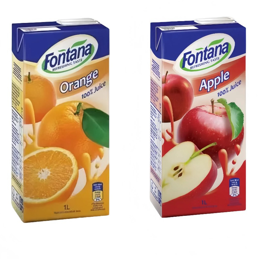 【家家購物】現貨 Fontana 頂級航空果汁1公升 蘋果汁/柳橙汁