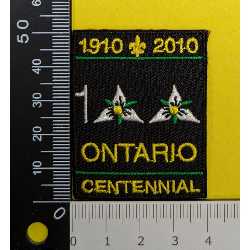 加拿大童軍-安大略省童軍創立100週年紀念-2010-徽章制服臂章布章-Canada Ontario 100 Years