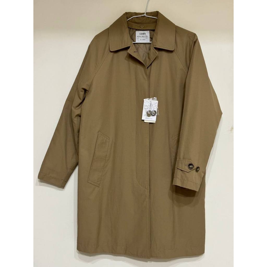 [全新] coen 日本購入長版風衣型外套  內附可拆式背心  抗水保暖