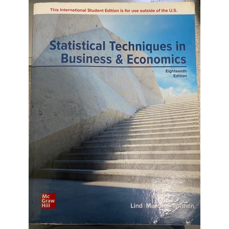 Statistical Techniques in Business &amp; Economics 統計學課本