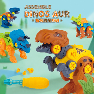 [台中現貨］ㄧ盒四支恐龍 擰螺絲玩具 組裝恐龍玩具 拆玩恐龍蛋 diy組裝恐龍 兒童玩具恐龍蛋 可拆卸組裝