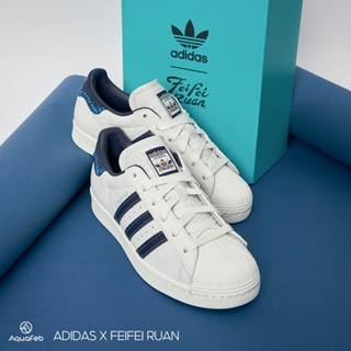 Adidas X Feifei Ruan Superstar 男女 白 藍 聯名 貝殼頭 情侶鞋 休閒鞋 ID1139