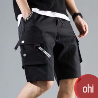 【ohi】韓版工作褲男短褲 膝上短褲 工裝短褲 休閒短褲 工作褲 大尺碼短褲 五分短褲男生短褲 (MYY105)