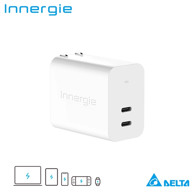 【台灣保固】Innergie C6 Duo USB-C Type-C 63瓦 電腦手機 萬用充電器 摺疊