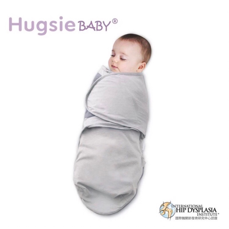 二手 HugsieBABY 靜音袋鼠包巾(適用於0-4個月) 嬰兒包巾/懶人包巾/新生兒防驚嚇