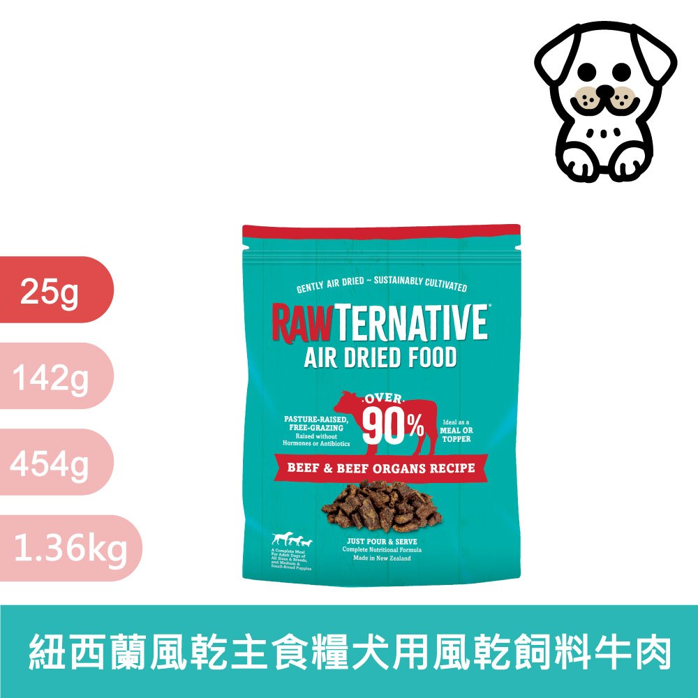 洛特夫RAW TERNATIVE｜洛特夫-紐西蘭風乾主食糧 25g 全齡犬 狗飼料