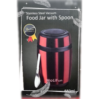 MoLiFun魔力坊 燜燒罐/保溫罐 紅色 550ml 現貨供應 附湯匙 保冰保溫6小時