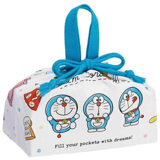 日本正品 日本製 束口 便當 提袋 哆啦a夢 Doraemon 道具 白 束口袋 束口便當袋 束口袋 餐袋 卡通餐袋