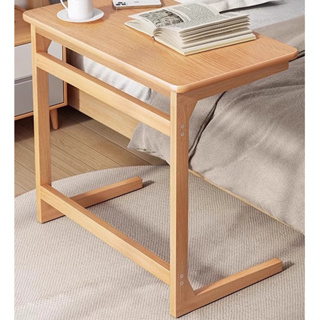 實木床邊桌可移動桌子家用簡約卧室沙發小書桌學生床上學習寫字桌