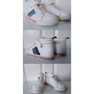 H&M 高筒內刷毛白鞋 White Hi-cut Sneakers Kids Rubber Shoes