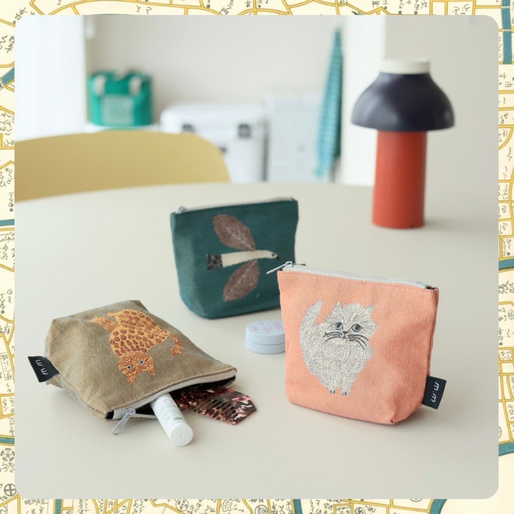 《小巴趴趴造》現貨有發票！日本正版 松尾ミユキ / 松尾美雪【小物收納零錢包】收納包 零錢包 小袋 貓咪收納包
