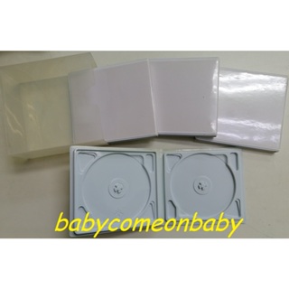 生活用品 CD VCD DVD 光碟片 整理盒 雙片裝 一組4盒 8片裝 附外盒 白色款