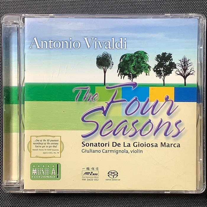 劉漢盛百大榜單/Vivaldi維瓦第-「四季」小提琴協奏曲 Carmignola卡米諾拉/小提琴2002年美國版SACD