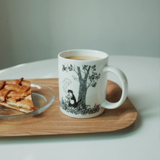 🌈Alpaca韓國文創 | huginn and muninn 賓士貓 馬克杯 ♡tea time款♡ 咖啡杯 插畫