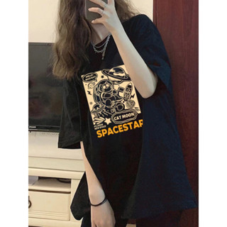 【鹿向南】純棉短袖 t恤男 夏季美式復古寬松T 大碼潮牌潮流衣服 體恤衫 休閒上衣 ins風 上衣 女