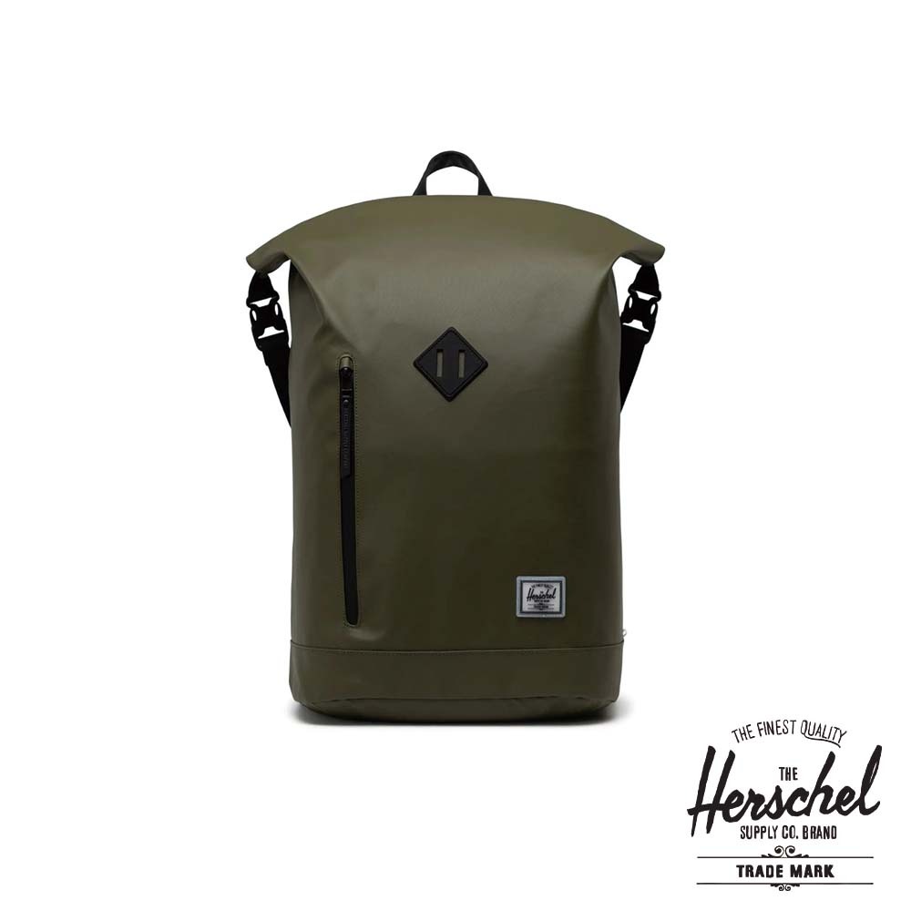 Herschel Roll Top Backpack【11194】軍綠 包包 豬鼻子 後背包 捲頂包 素面包 PPBOX