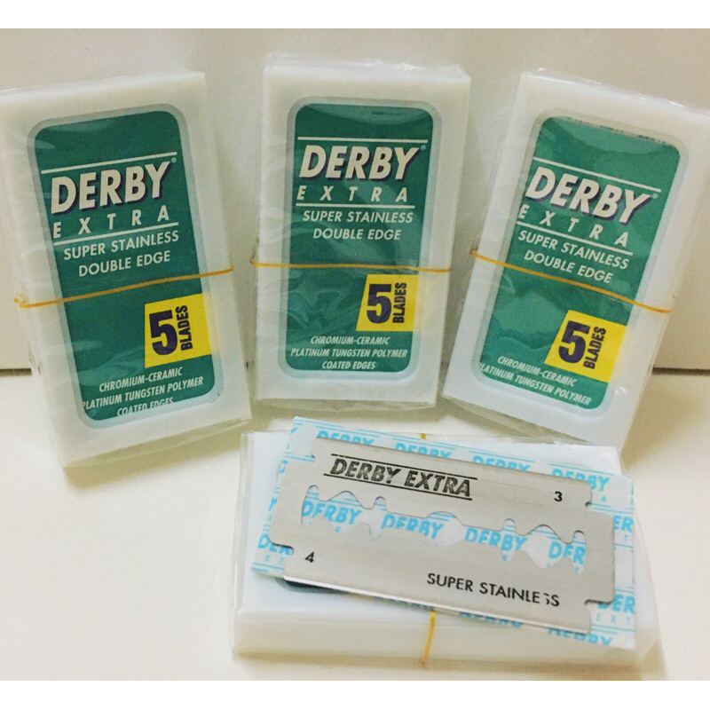 Derby Extra 雙刃刮鬍刀刀片/出清18盒共90片