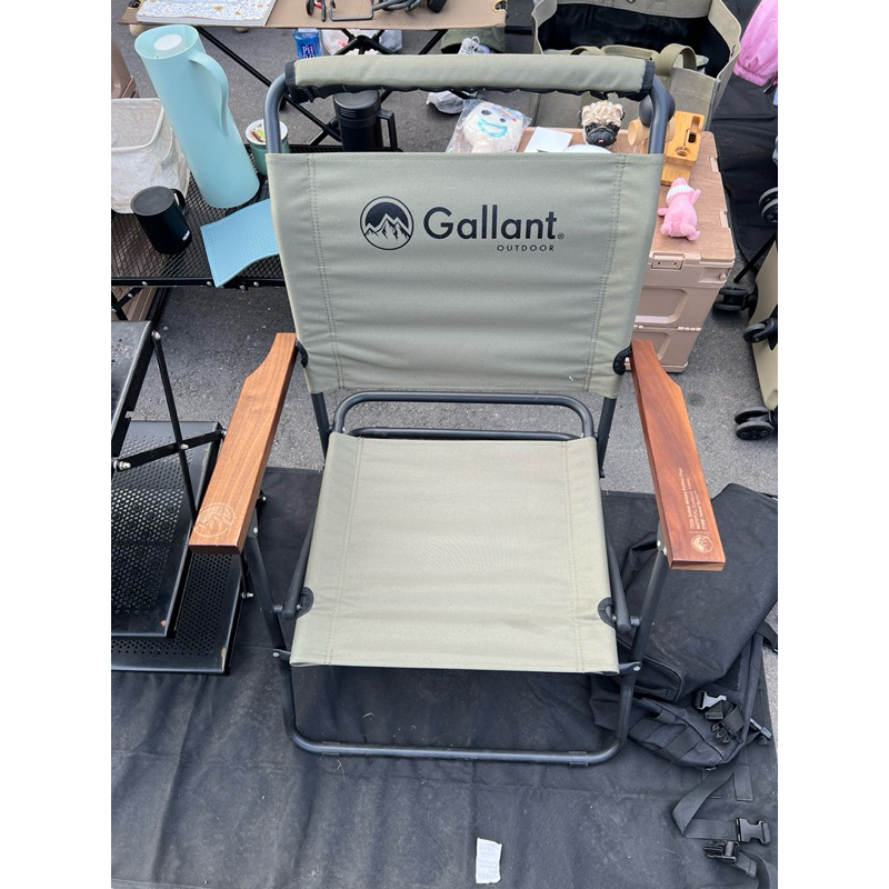 二手 Gallant Outdoor® 露營單人 英軍椅 折疊椅 露營椅 橄欖綠 軍綠 豆沙綠