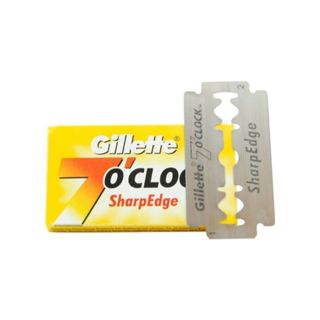 𝐓𝐞𝐛𝐛𝐲𝐬＆𝐂𝐨.俄羅斯Gillette 7'Oclock 吉列強化鋒利度傳統刮鬍刀片（5片裝）雙刃刀片 雙刃刮鬍刀片