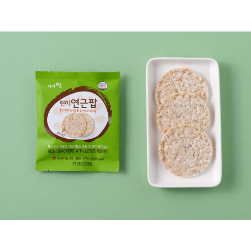 【韓國素食餅乾】건전스낵 韓國爆米香 無麩質 無麥麩 糙米蓮藕 糙米餅乾 無糖餅乾 零糖餅乾 Vegan 全素餅乾
